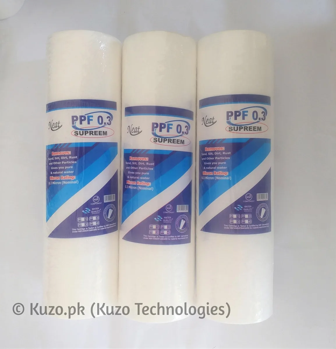 PPF Spun Sediment Filter Cartridge 10" (5 Micron / 1 Micron)